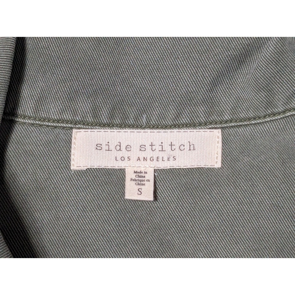 SIDE STITCH Los Angeles Women Small Green‎ Lyocell Cotton Lightweight Jacket - Picture 6 of 15